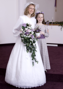 Kristina and her Flower Girl, Madeleine.
